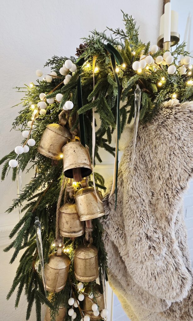 Christmas mantel bells